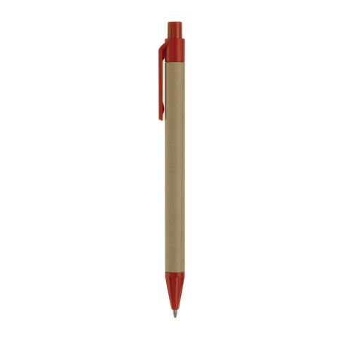 Stylo bille carton recyclé Rouge / blanc | sans marquage | non disponible | non disponible | non disponible