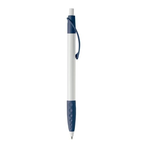 Stylo Cosmo Opaque Blanc-Bleu foncé | Tampographie 1 couleur | sur le clip | 20 mm x 5 mm | non disponible