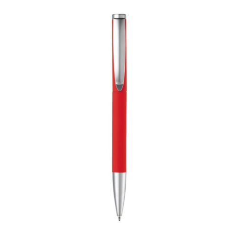 Stylo Modena Métal toucher doux Rouge / blanc | Gravure | à 270 degrés du clip | 40 mm x 6 mm | non disponible