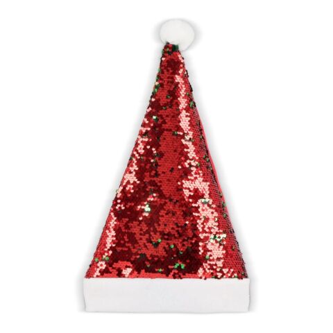 Bonnet de Noël à paillettes bicolores Rouge / blanc-Vert | sans marquage | non disponible | non disponible