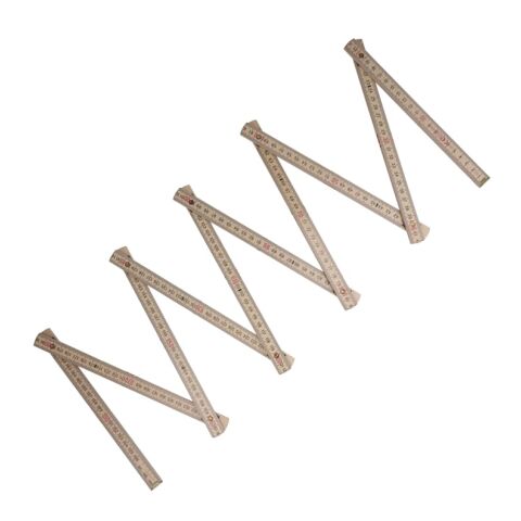 Règle pliante en bois 2m premium, naturel Nature