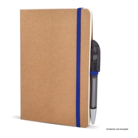 Cahier à couverture souple Papier kraft A5 Bleu / Blanc | sans marquage | non disponible | non disponible