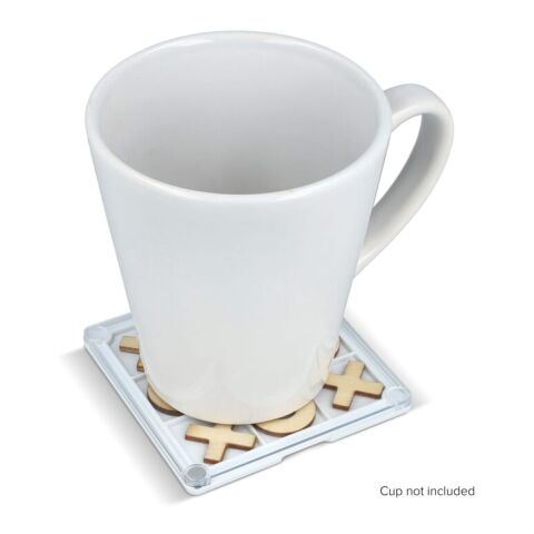 Sous-verre Tic-Tac-Toe Blanc | sans marquage | non disponible | non disponible