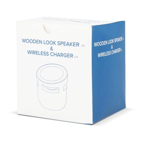 Enceinte 3W et Chargeur sans fil 5W en bois Nature | sans marquage | non disponible | non disponible | non disponible