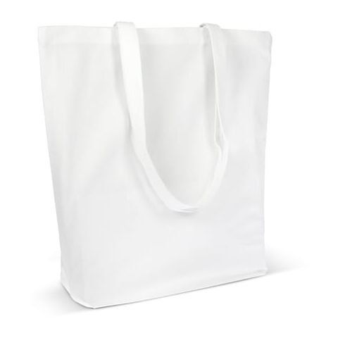 Sac en coton bio couleur long 270g/m² 42x12x43 cm Blanc