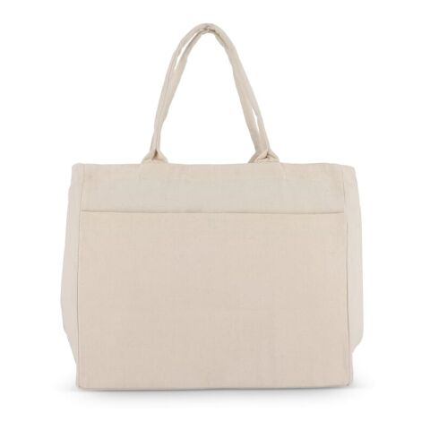 Sac fourre-tout en coton avec fermeture éclair OEKO-TEX® 39 x 24 x 34cm 320g/m². Ecru | sans marquage | non disponible | non disponible