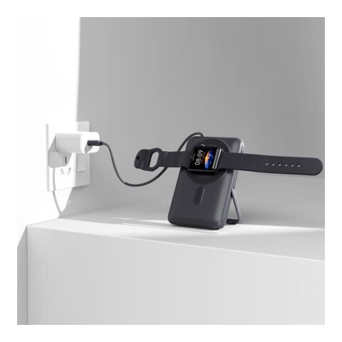 Batterie externe Nova Wireless compatible avec MagSafe et Apple Watch 10 000 mAh Gris foncé