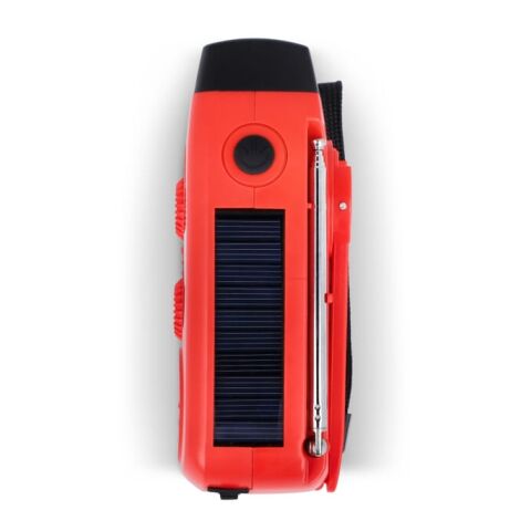 SafeSound Radio d'urgence solaire avec manivelle et powerbank Rouge / blanc | sans marquage | non disponible | non disponible