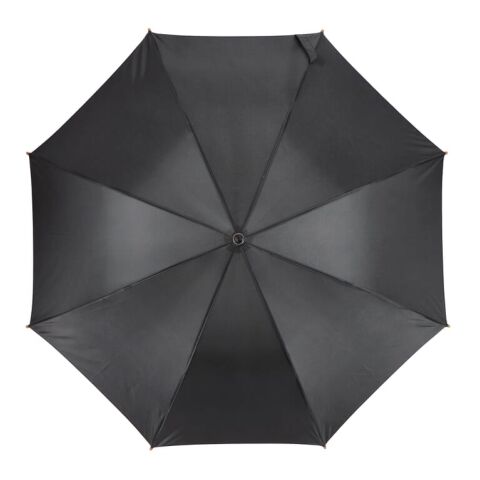 Aran 190T Polyester 23" Parapluie à crochets Ouverture automatique Noir | sans marquage | non disponible | non disponible
