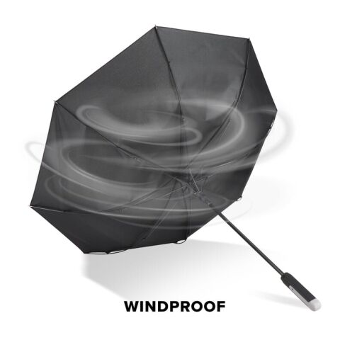 Emerantia 190T Pongee 23" Parapluie Stick Auto open Noir | sans marquage | non disponible | non disponible