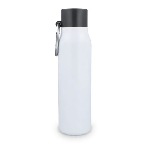 Bouteille isotherme à mousqueton, finition mate, 600 ml Blanc
