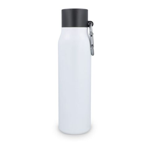 Bouteille isotherme à mousqueton, finition mate, 600 ml Blanc | sans marquage | non disponible | non disponible
