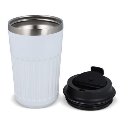 Thermos à café à emporter en acier inoxydable recyclé, 400 ml Blanc | sans marquage | non disponible | non disponible