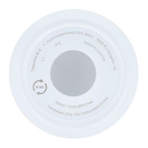 Thermos à café à emporter en acier inoxydable recyclé, 400 ml Blanc | sans marquage | non disponible | non disponible