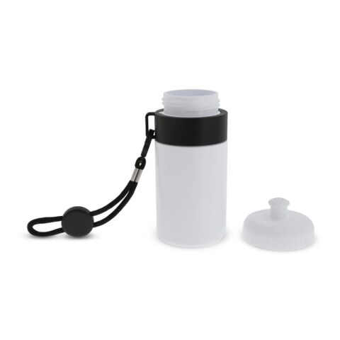 Bidon de sport avec bague 500ml Blanc | sans marquage | non disponible | non disponible | non disponible