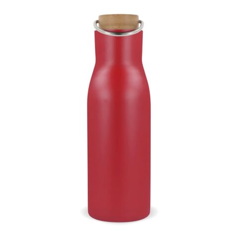 Bouteille isotherme avec couvercle en bambou 500ml Rouge foncé | sans marquage | non disponible | non disponible | non disponible
