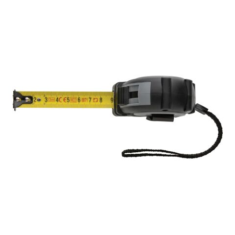 Mètre ruban Grip 3M/16mm en plastique recyclé RCS gris-noir | sans marquage | non disponible | non disponible