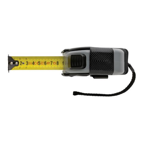 Mètre ruban Auto stop 8M/25mm en plastique recyclé RCS noir | sans marquage | non disponible | non disponible