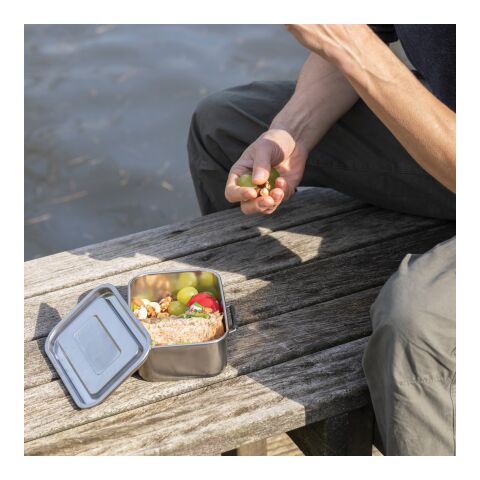 Boîte à lunch étanche en acier inoxydable recyclé RCS argent | sans marquage | non disponible | non disponible