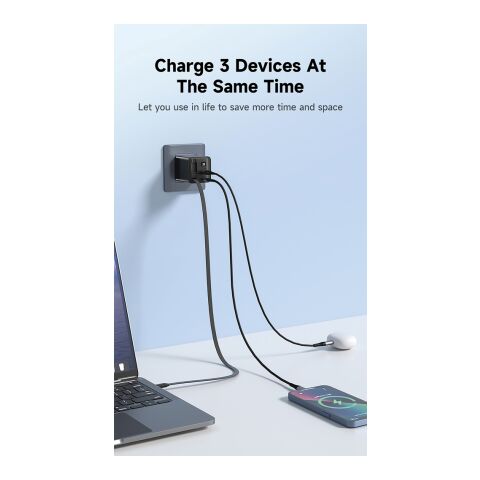 Chargeur 65W GaN avec câble Urban Vitamin Mendocino noir | sans marquage | non disponible | non disponible