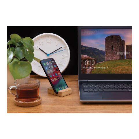 Support téléphone en bambou marron | sans marquage | non disponible | non disponible