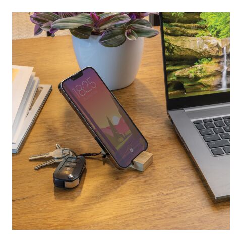 Support pour téléphone en bambou Standkey marron | sans marquage | non disponible | non disponible