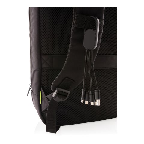 Câble 4 en 1 avec mousqueton noir | sans marquage | non disponible | non disponible