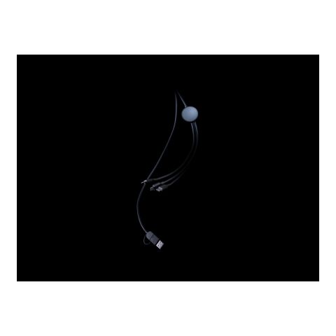 Câble 6 en 1 en TPE et plastique recyclé RCS noir | sans marquage | non disponible | non disponible