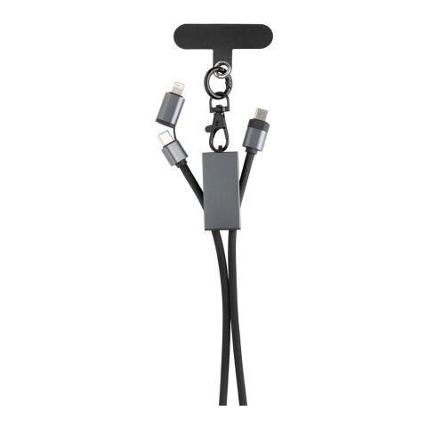 Cordon téléphone avec chargeur en rRET RCS Terra gris-noir | sans marquage | non disponible | non disponible