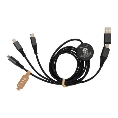 Câble 120cm 6-en-1 en aluminium recyclé RCS Terra gris | sans marquage | non disponible | non disponible