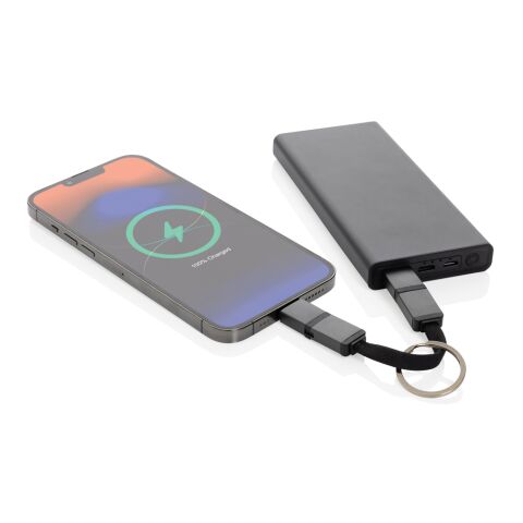 Câble de charge rapide 4 en 1 60W en aluminium recyclé Terra gris | sans marquage | non disponible | non disponible