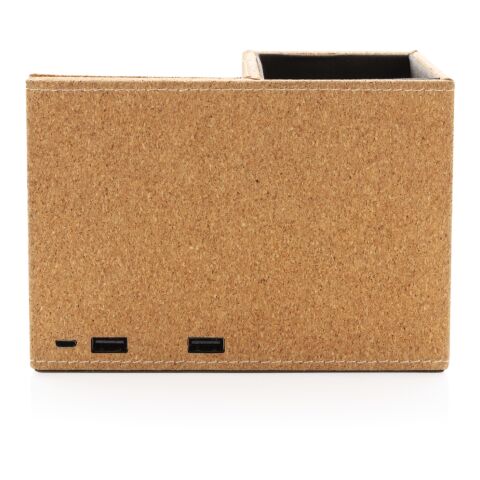 Porte-stylo en liège et chargeur sans fil 5W marron | sans marquage | non disponible | non disponible