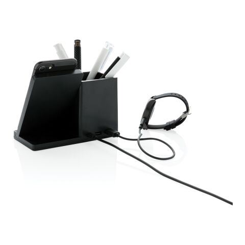 Chargeur 10W avec porte-stylo FSC® et RCS Ontario noir | sans marquage | non disponible | non disponible