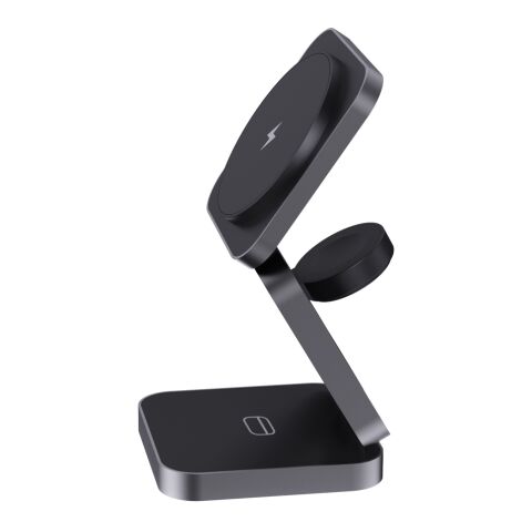 Chargeur 15W pliable 3 en 1 en aluminium recyclé RCS Terra gris | sans marquage | non disponible | non disponible