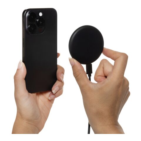 Chargeur 15 W 3 en 1 sans fil en plastique RCS Magnapad noir | sans marquage | non disponible | non disponible