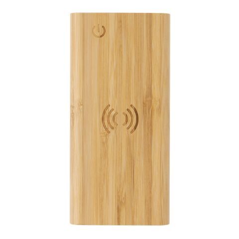 Powerbank 8000 mAh avec induction 5W en bambou certifié FSC® marron | sans marquage | non disponible | non disponible