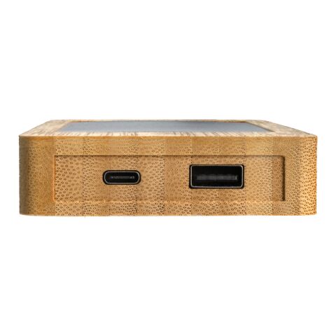 Batterie de secours solaire 10.000mAh en bambou Sunwick marron | sans marquage | non disponible | non disponible