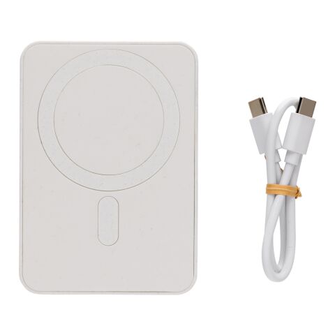 Powerbank magnétique 5000mAh en plastique RCS Magnetix blanc | sans marquage | non disponible | non disponible