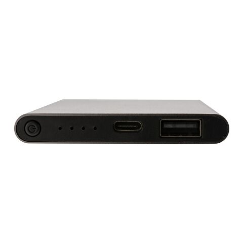 Powerbank 4000mAh en plastique recyclé/aluminium RCS gris | sans marquage | non disponible | non disponible