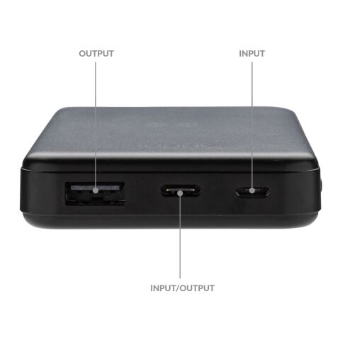Powerbank 5000mAh avec induction 5W en plastique recyclé RCS noir | sans marquage | non disponible | non disponible