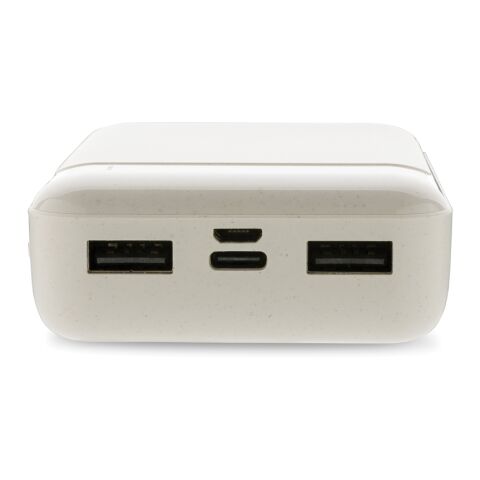 Batterie de secours 10.000 mAh en plastique recyclé RCS blanc | sans marquage | non disponible | non disponible