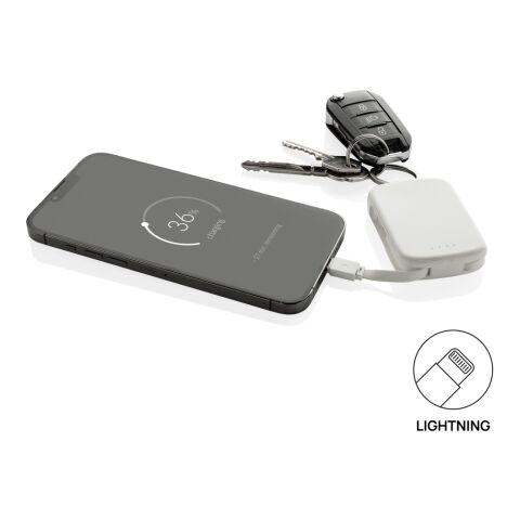 Porte-clés powerbank 2000mAh et câbles intégrés Nexo RCS blanc