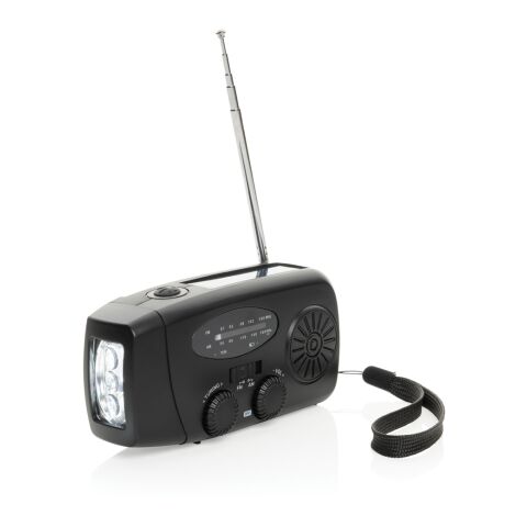 Radio d'urgence en plastique recyclé RCS RescueWave noir | sans marquage | non disponible | non disponible