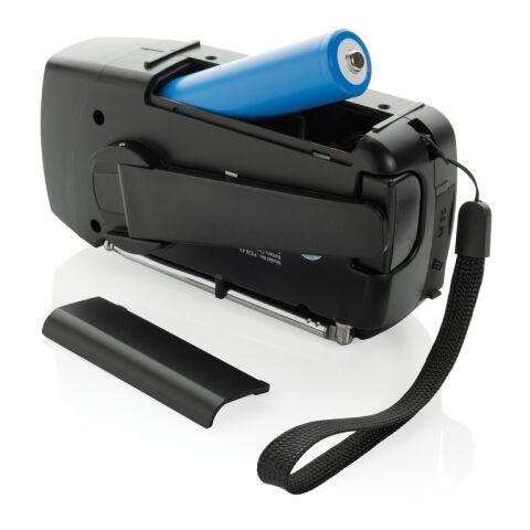 Radio d'urgence en plastique recyclé RCS RescueWave noir | sans marquage | non disponible | non disponible