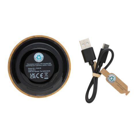 Enceinte 3W en bambou FSC® et ABS RCS noir | sans marquage | non disponible | non disponible