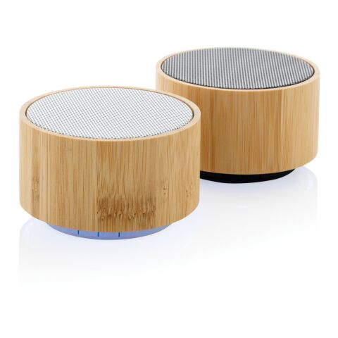 Enceinte 3W en bambou FSC® et ABS RCS blanc | sans marquage | non disponible | non disponible