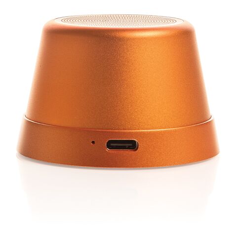 Haut-parleur magnétique 5W en aluminium recyclé RCS Nivio orange | sans marquage | non disponible | non disponible