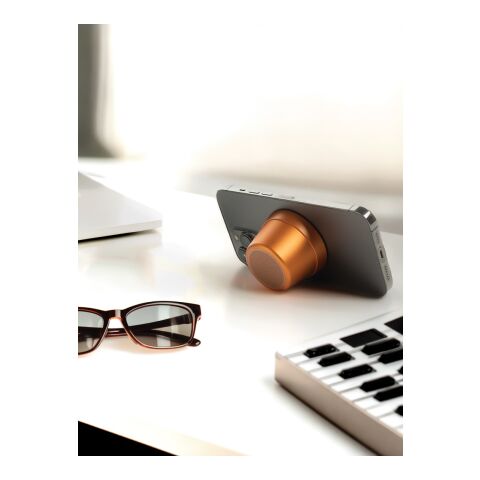 Haut-parleur magnétique 5W en aluminium recyclé RCS Nivio orange | sans marquage | non disponible | non disponible