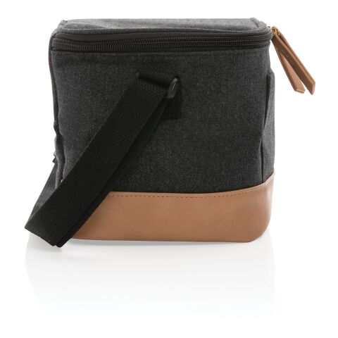 Sac iso six canettes Impact AWARE™ en toile 16oz recyclé noir | sans marquage | non disponible | non disponible