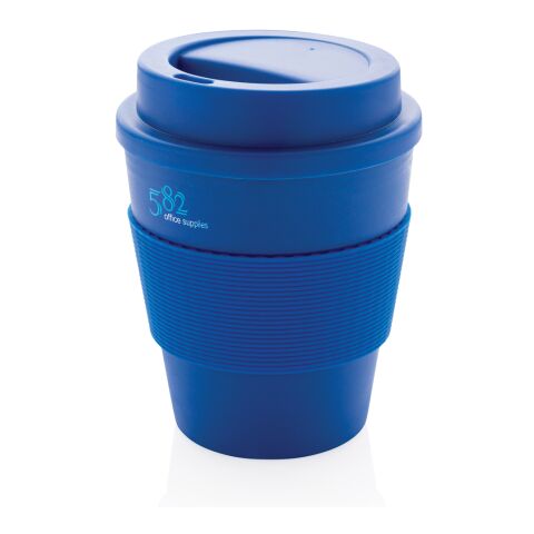 Mug en PP recyclable avec couvercle à vis 350ml bleu | sans marquage | non disponible | non disponible